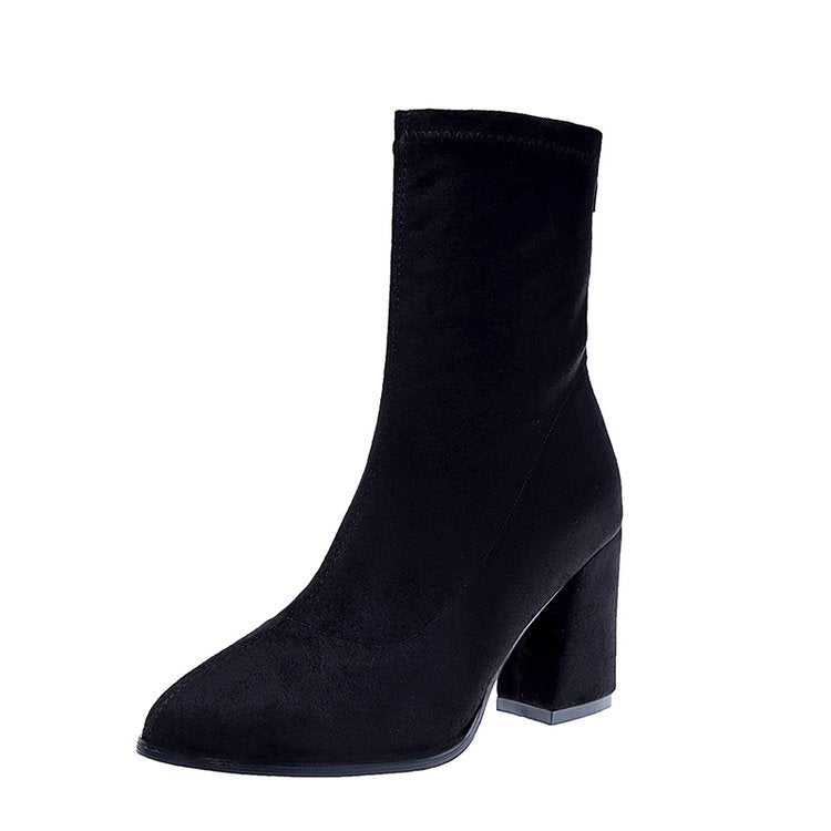 Bottines pour femmes à talons hauts au design élégant