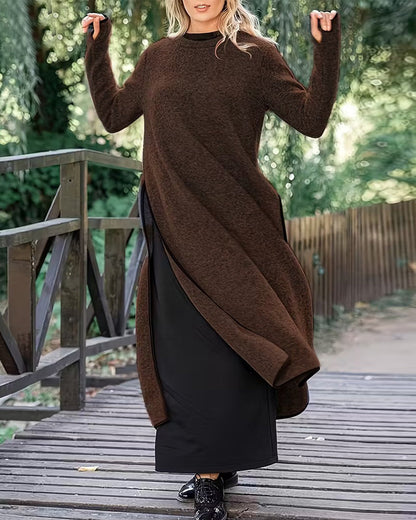 Vêtements décontractés pour femme, chauds, longs