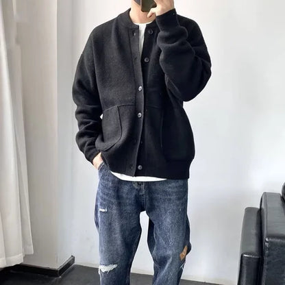 Stilvolle Herren Strickjacke Klassisch Elegent - IdealeKleiden