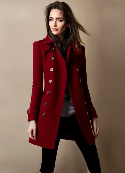 Élégante veste d'hiver pour femme style trench-coat