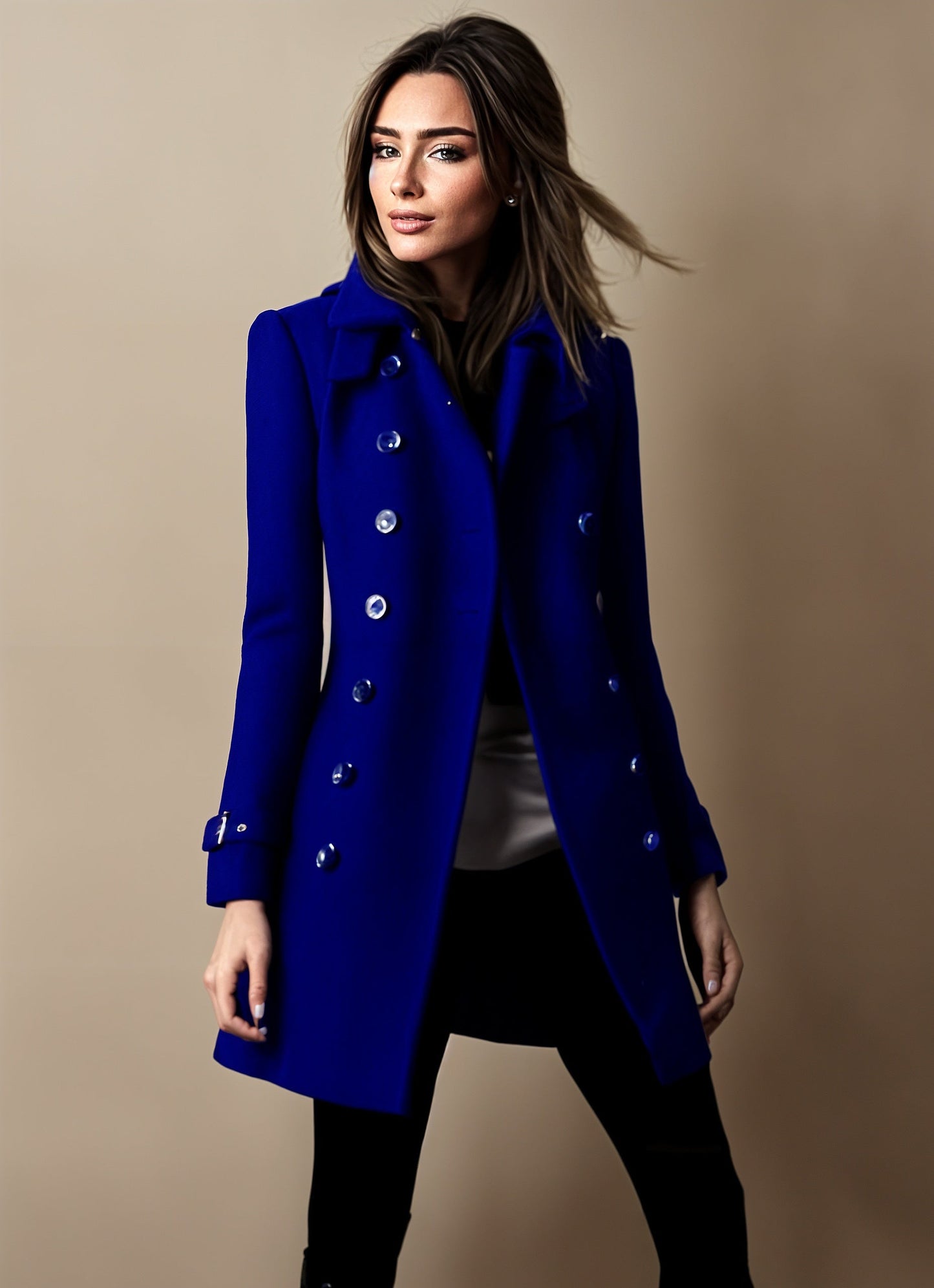 Veste tendance boutonnée pour femme élégante