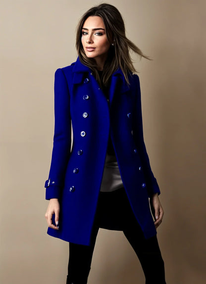 Élégante veste d'hiver pour femme style trench-coat
