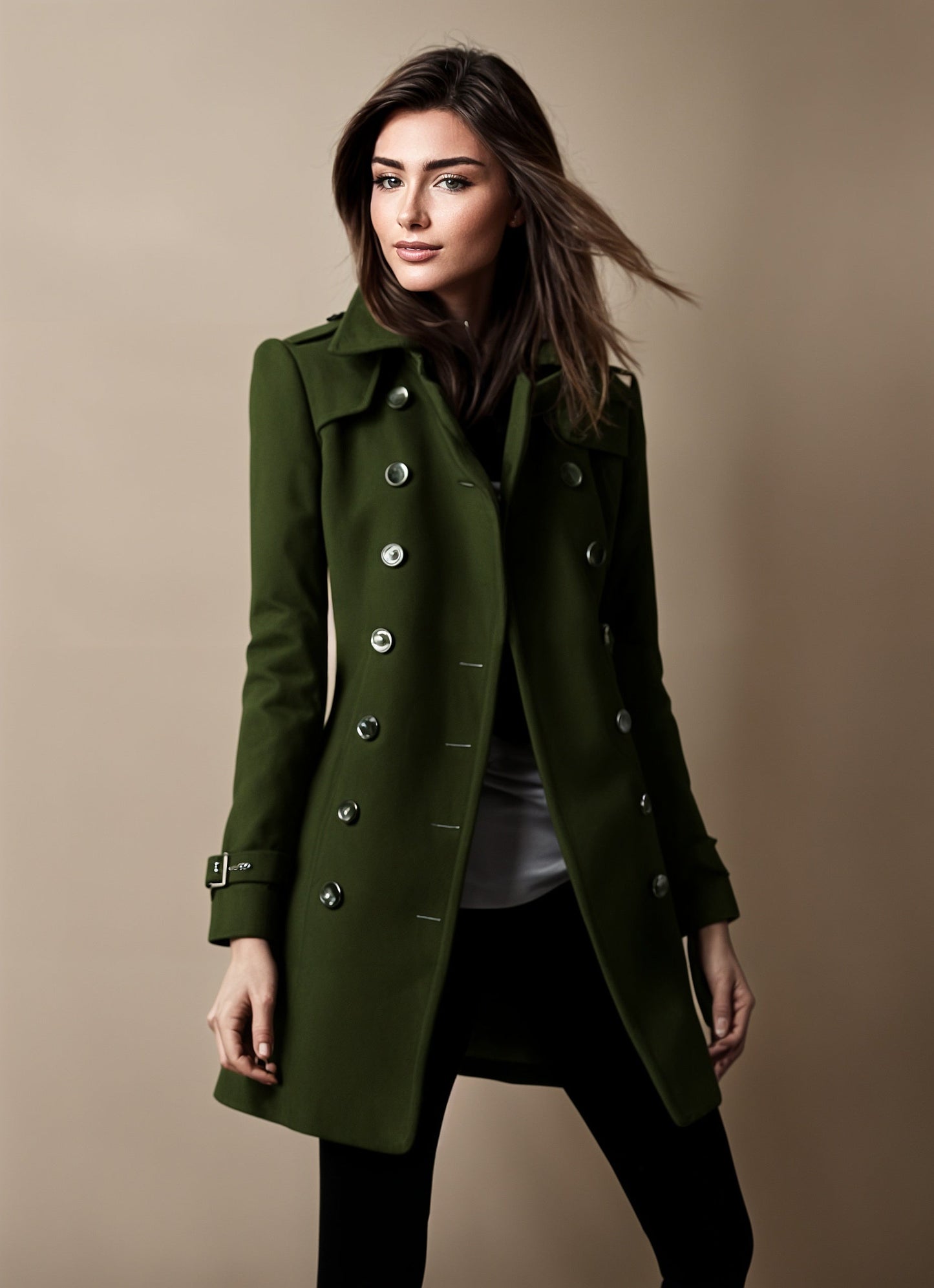 Veste tendance boutonnée pour femme élégante