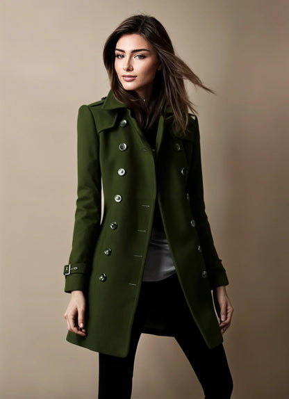 Élégante veste d'hiver pour femme style trench-coat