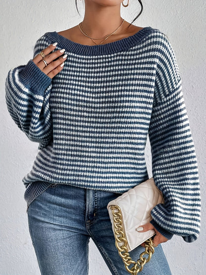 Pull rayé lumineux confortable et doux