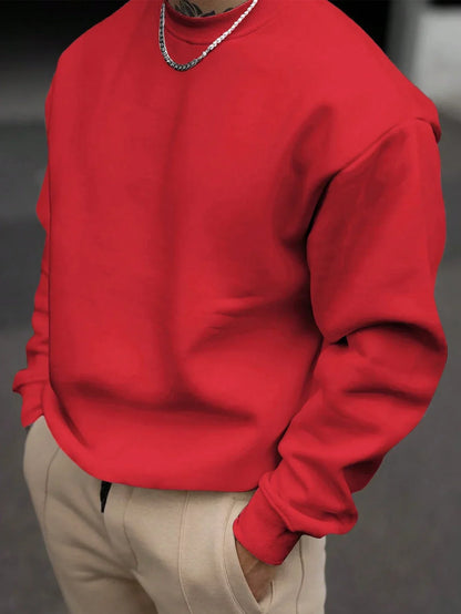 Sweat-shirt ras-du-cou confortable pour homme