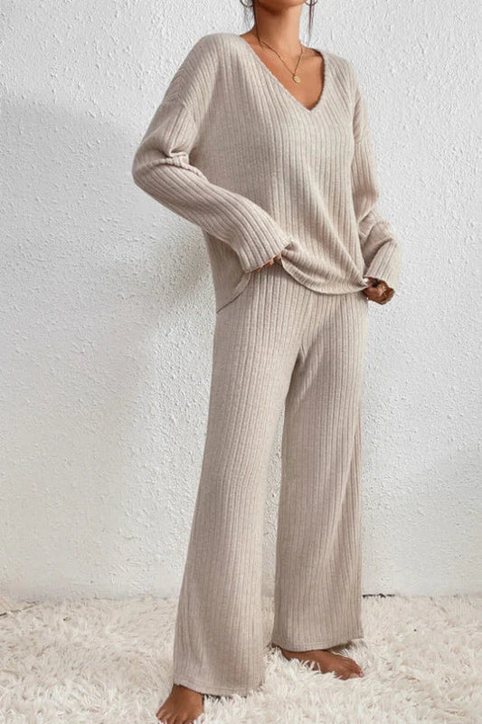Damen Lounge Set 2-teilig Baumwolle - IdealeKleiden