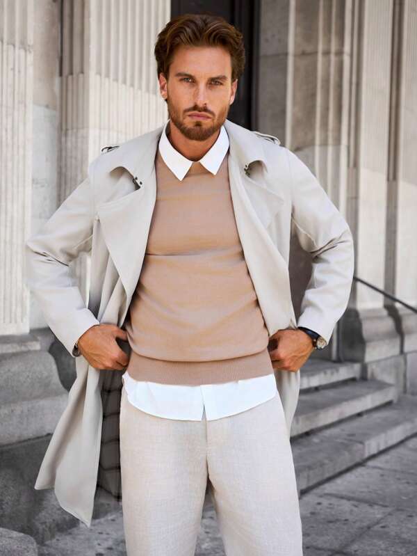 Trench-coat stylé homme moderne