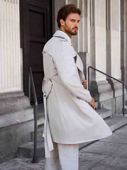 Stylischer Trenchcoat Herren Modern - IdealeKleiden