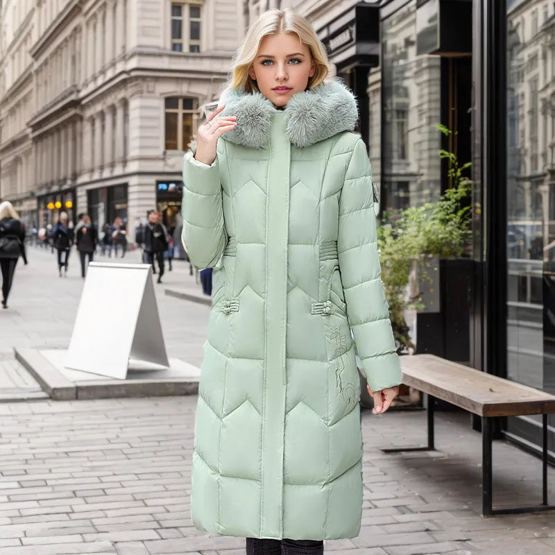 Veste d'hiver longue et élégante pour femme