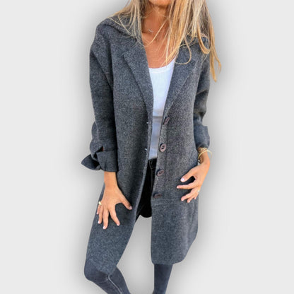 Manteau long élégant Revers moderne
