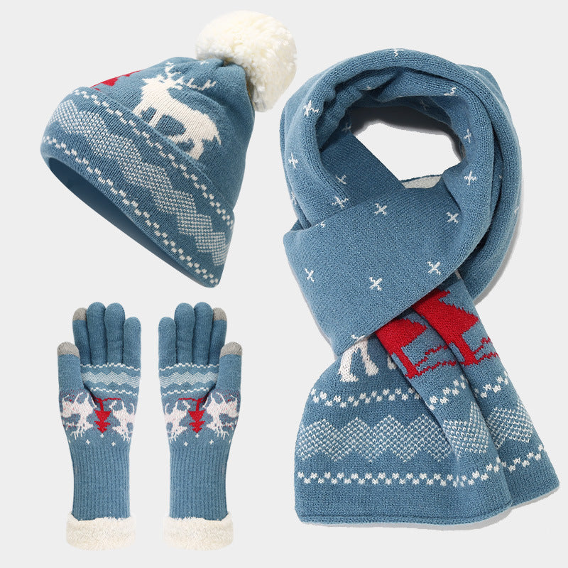 Ensemble d'accessoires de Noël : Renne Bonnet Écharpe Gants