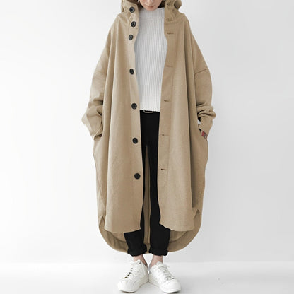 Trench-coat long pratique pour femme