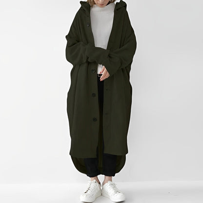 Trench-coat long pratique pour femme