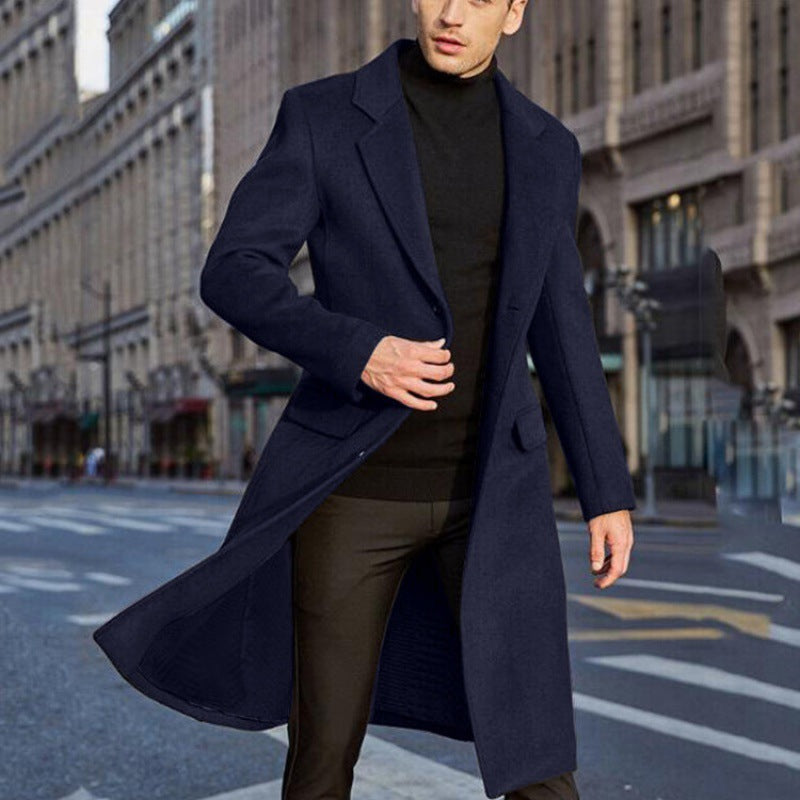 Veste d'hiver longue et chaude pour hommes