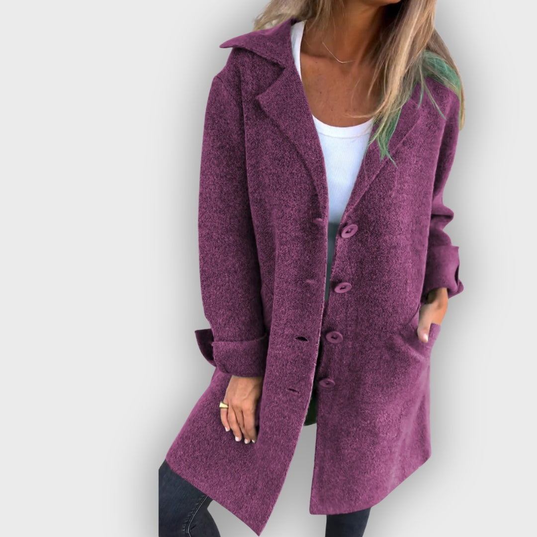 Manteau long élégant Revers moderne