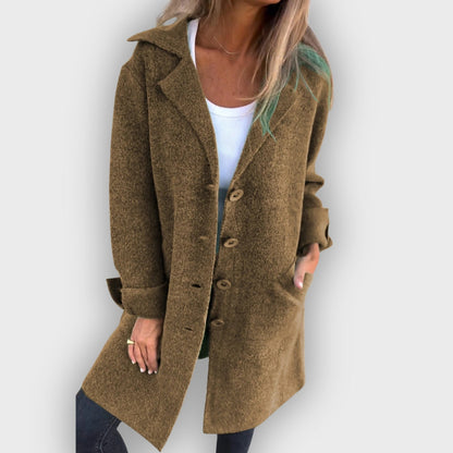 Manteau long élégant Revers moderne