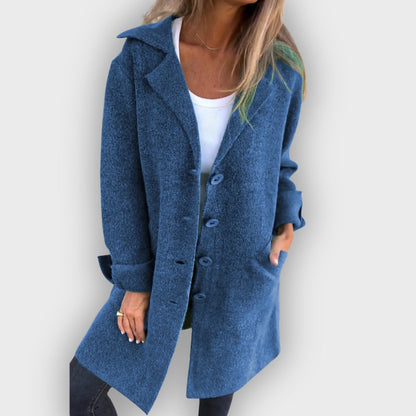 Manteau long élégant Revers moderne