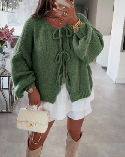 Gilet Femme Chic Décontracté à Lacets