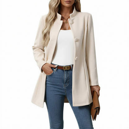 Manteau d'hiver femme coupe trapèze tendance