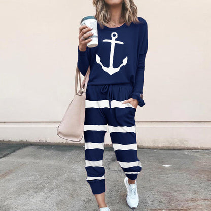 Ensemble de jogging pour femme Motif étoiles Élastique Confortable