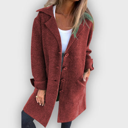 Manteau long élégant Revers moderne