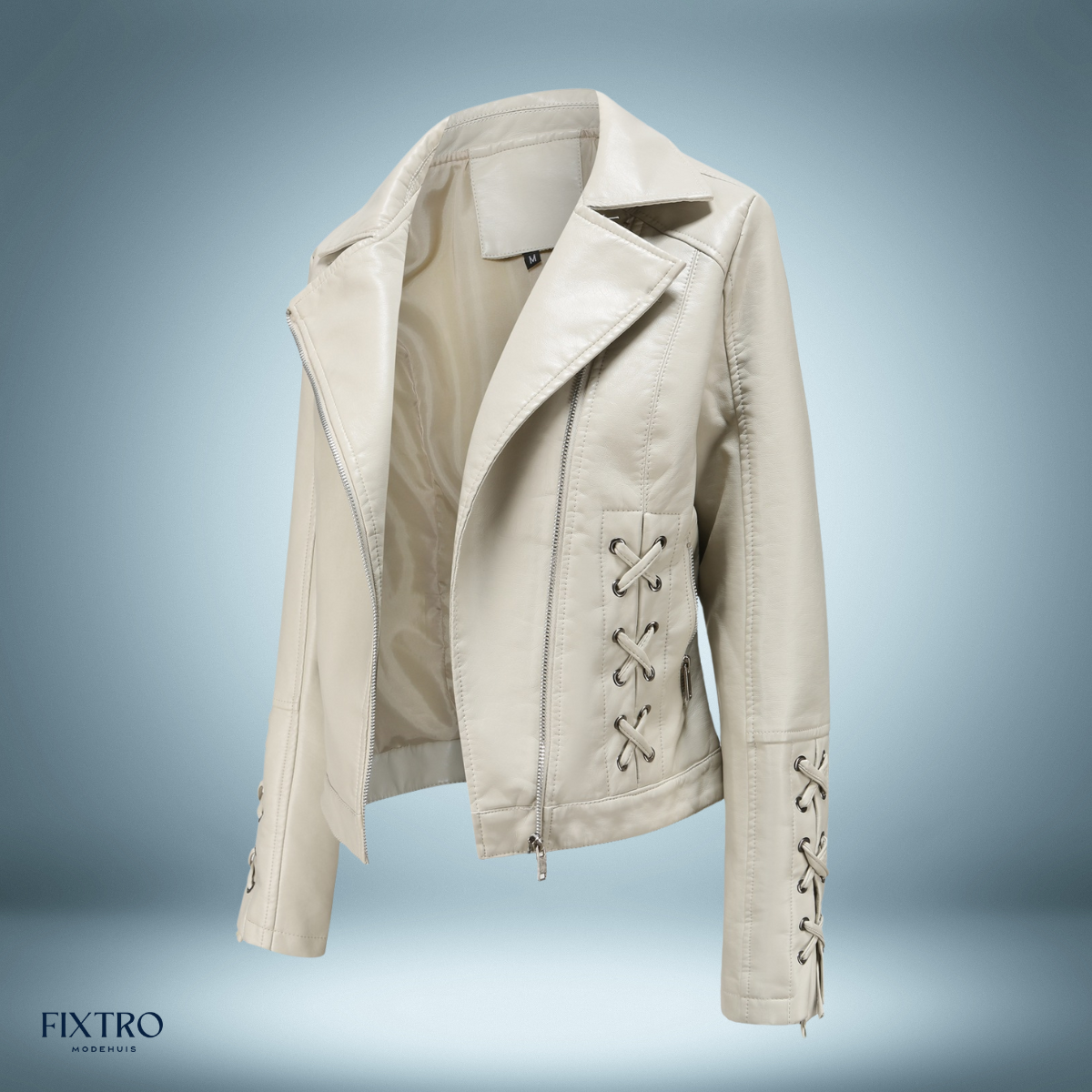 Lederjacke Biker Stil Zöpfe - IdealeKleiden
