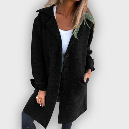 Manteau long élégant Revers moderne