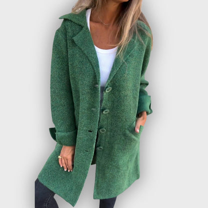 Stylischer Langmantel Modern Revers - IdealeKleiden