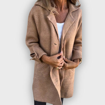 Manteau long élégant Revers moderne