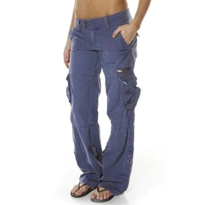 Pantalon cargo femme élégant coupe slim