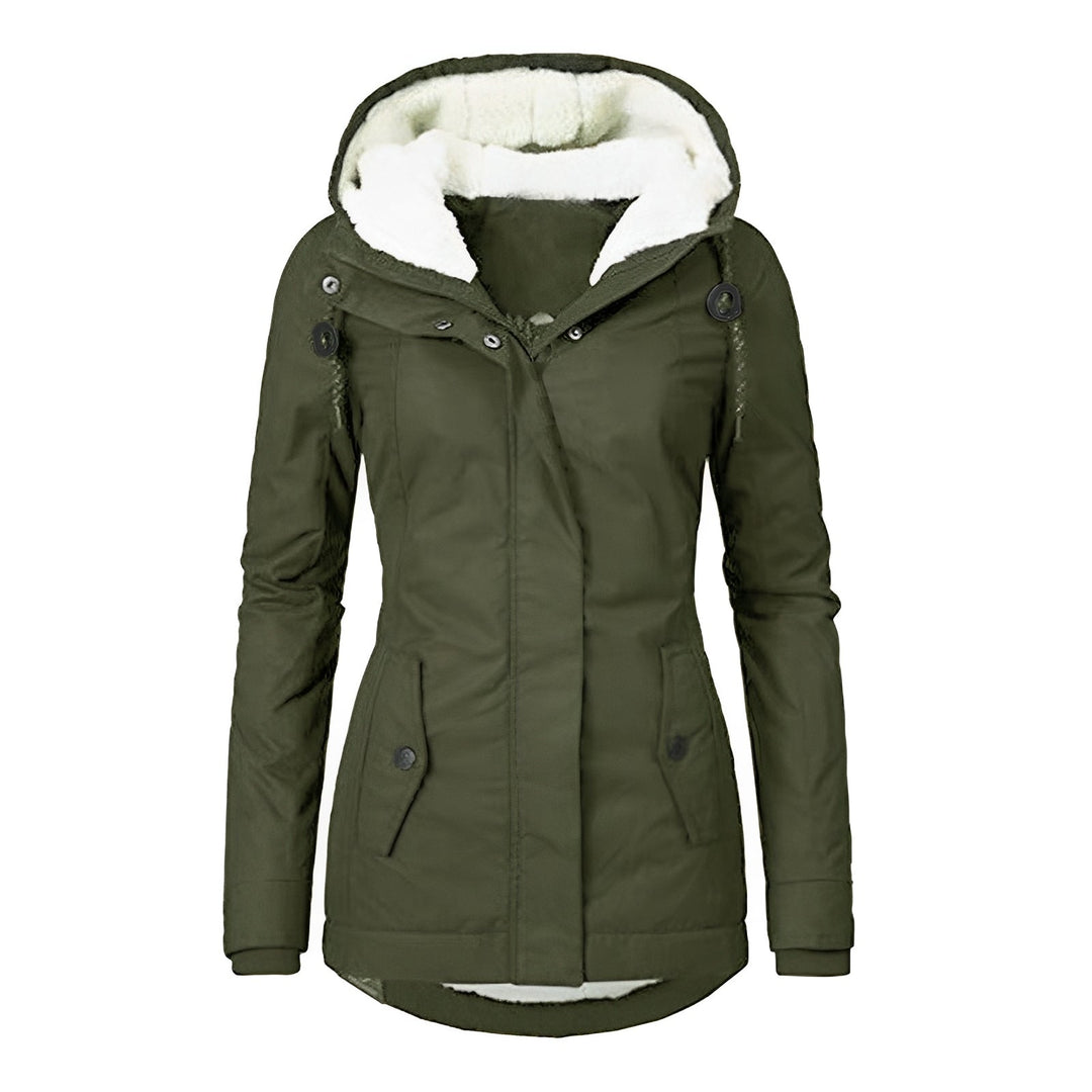Veste de protection pour femmes chaude peluche capuche hiver