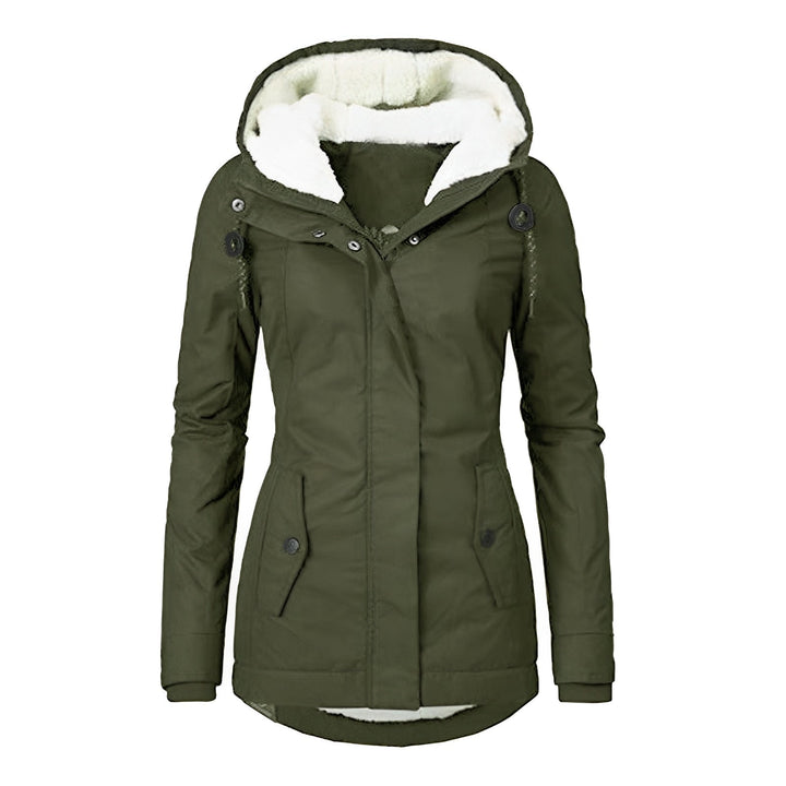 Veste de protection pour femmes chaude peluche capuche hiver