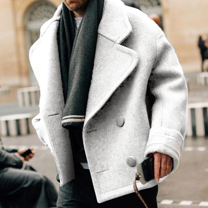 Manteau en laine pour homme Coupe décontractée et confortable
