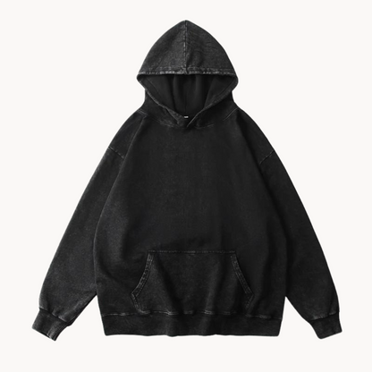 Sweat-shirt à capuche vintage en molleton pour homme