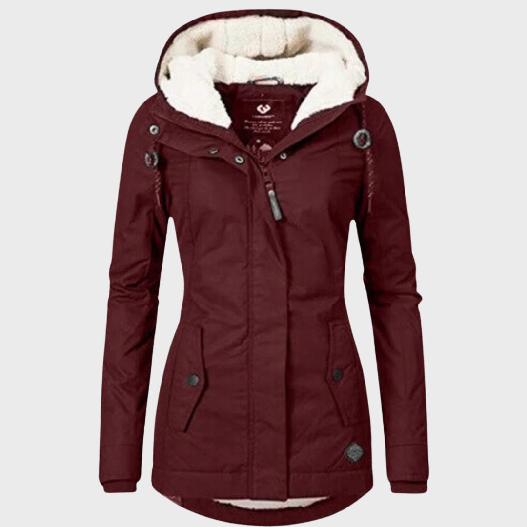 Manteau en coton stylé avec capuche