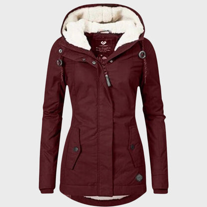 Manteau en coton stylé avec capuche
