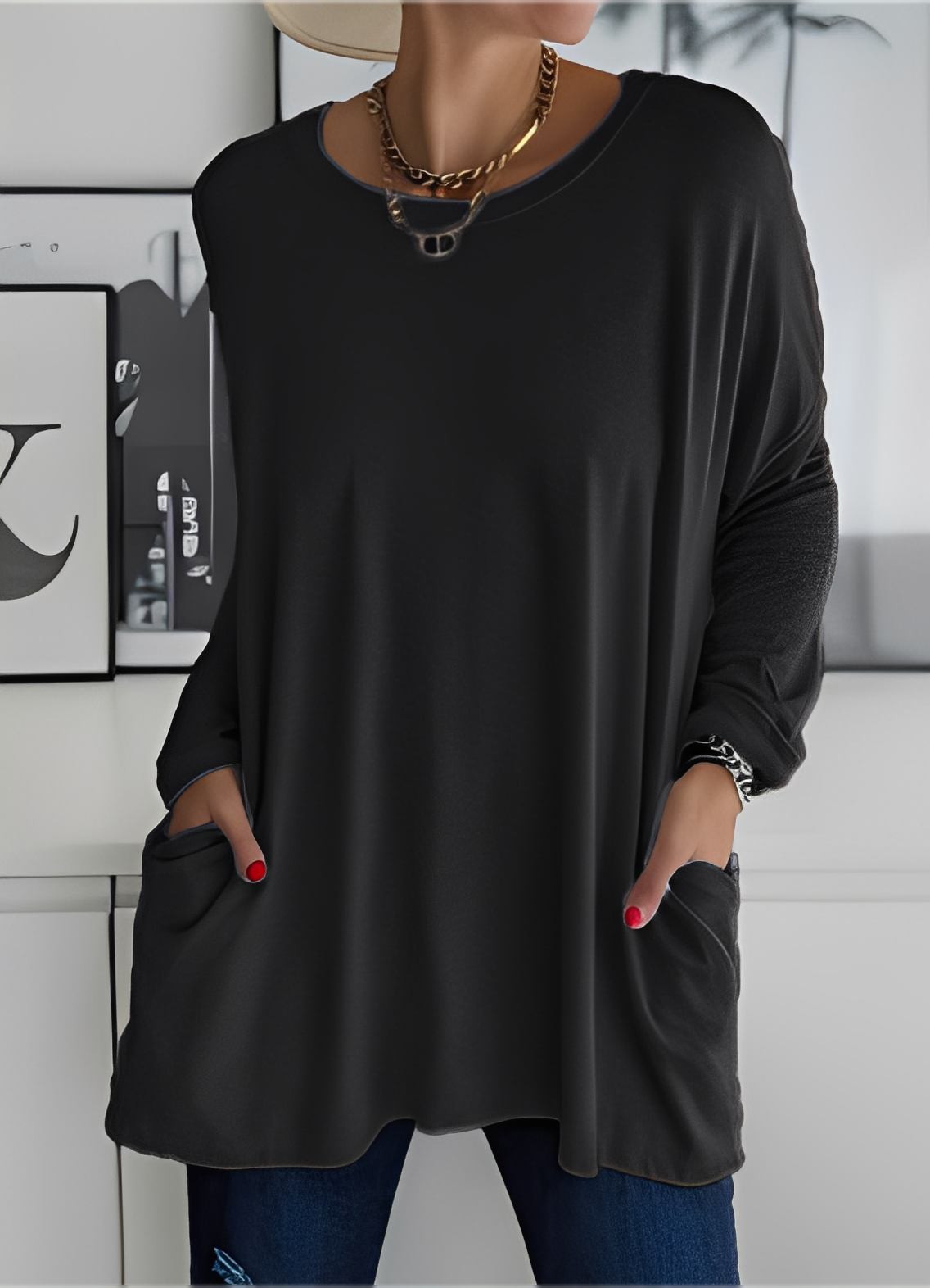 Pull pour femmes Décontracté Ample Moderne