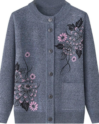 Gilet femme à motif floral