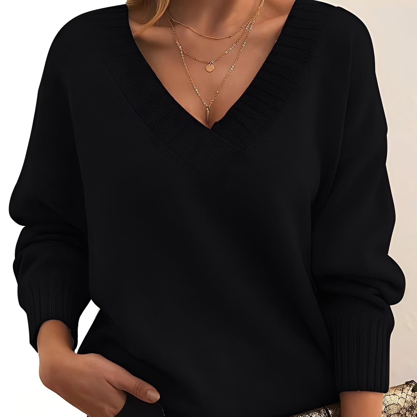 Damen Kaschmir Pullover Weich und Warm - IdealeKleiden