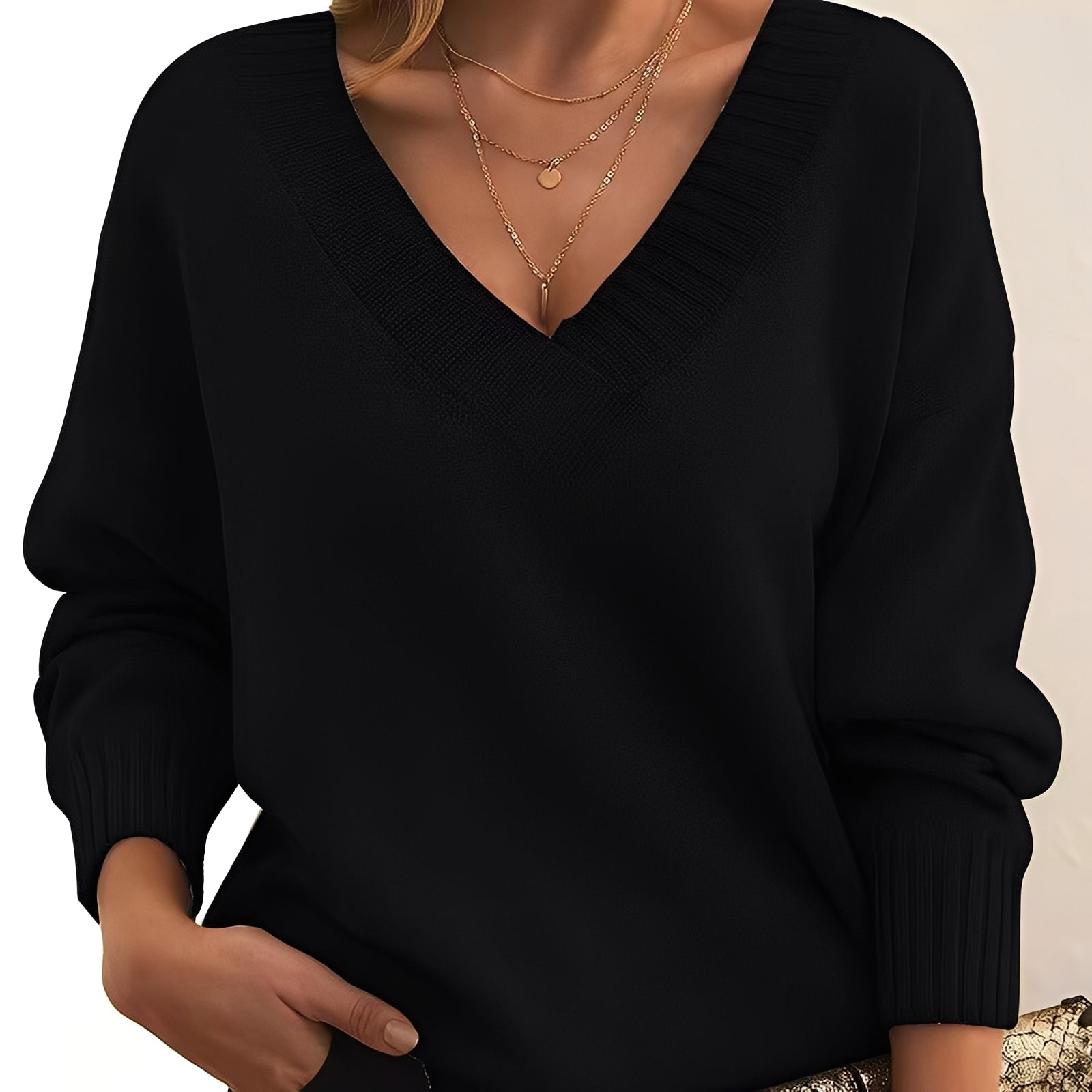 Damen Kaschmir Pullover Weich und Warm - IdealeKleiden