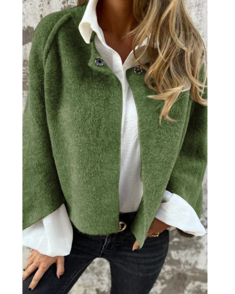 Veste élégante en laine pour femme, design de luxe