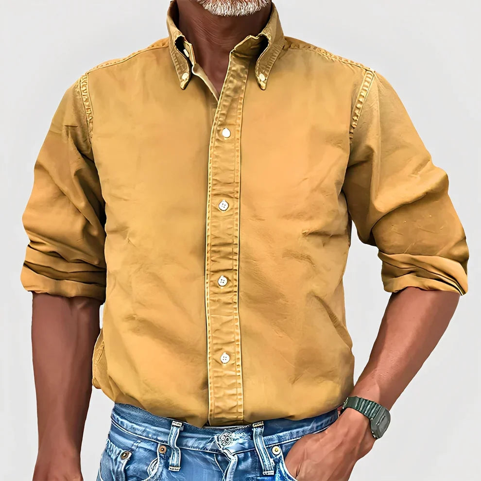Chemise homme décontractée à manches longues