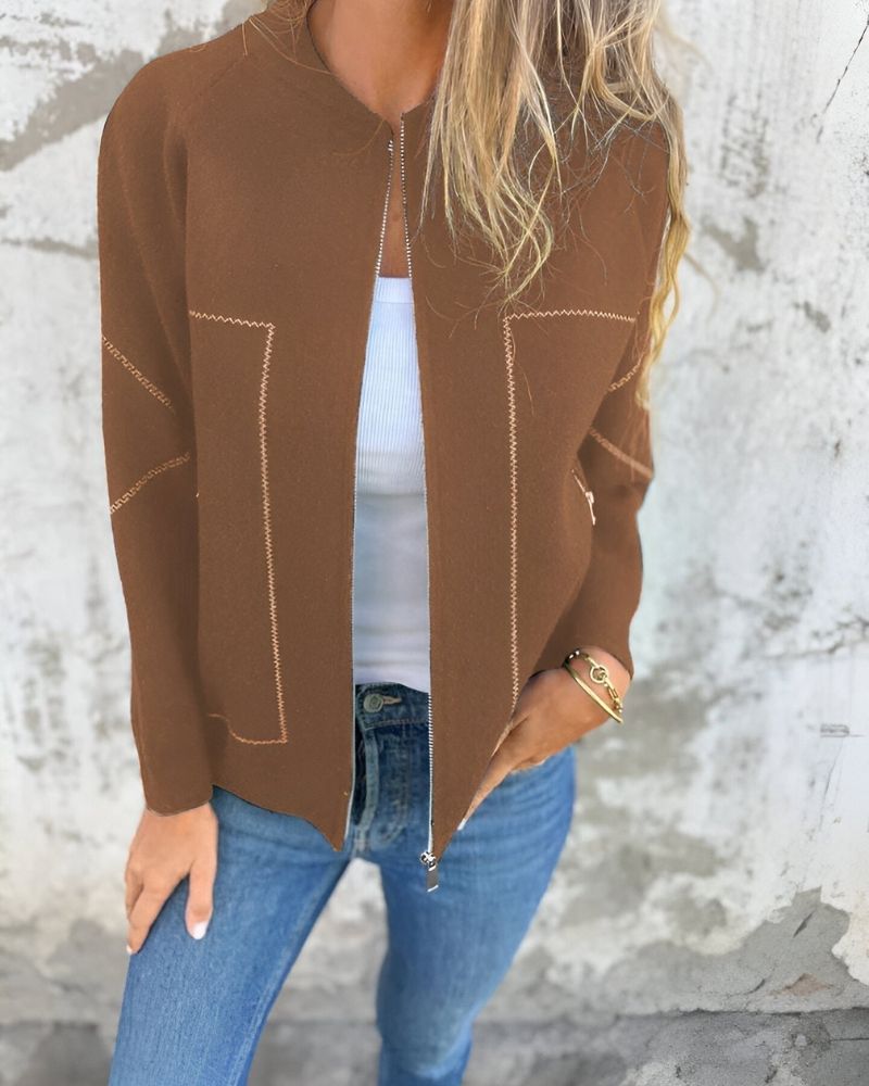 Blouson aviateur femme sportif zippé