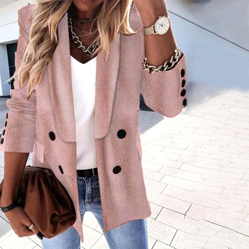 Blazer d'automne femme élégant manches longues