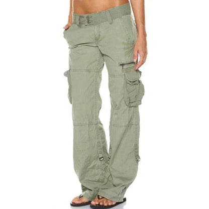 Pantalon cargo femme élégant coupe slim