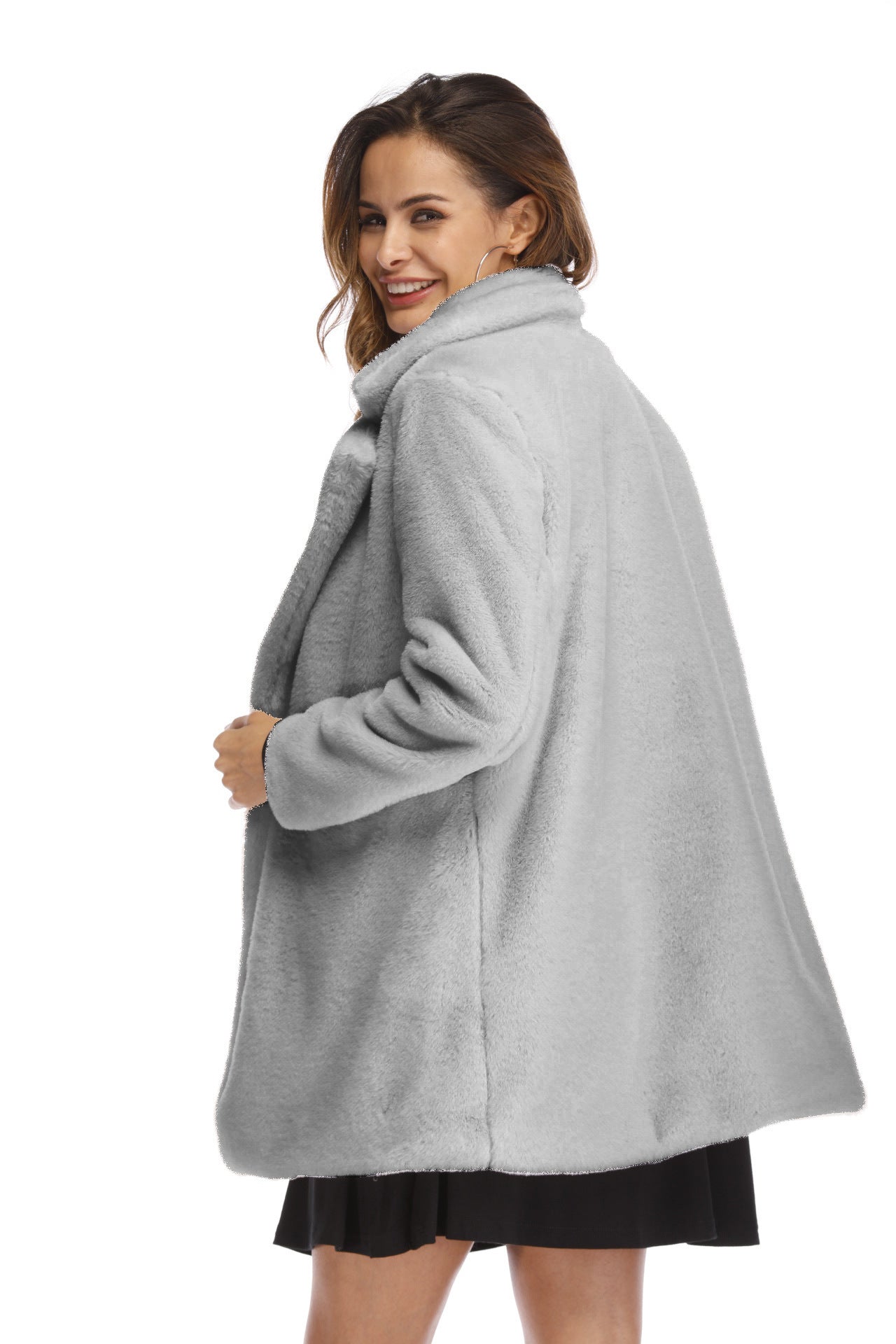 Veste en peluche oversize douce et élégante pour femmes