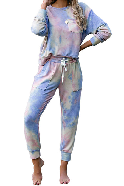 Ensemble de survêtement confortable tie-dye pour femmes
