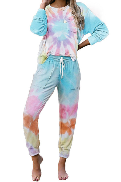 Ensemble de survêtement confortable tie-dye pour femmes