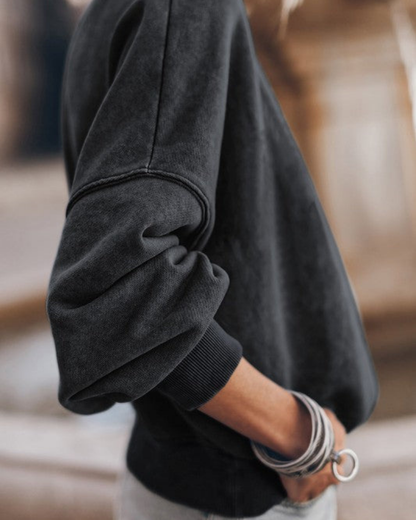 Stilvoller Weißer Pullover Modern Geschefftet - IdealeKleiden